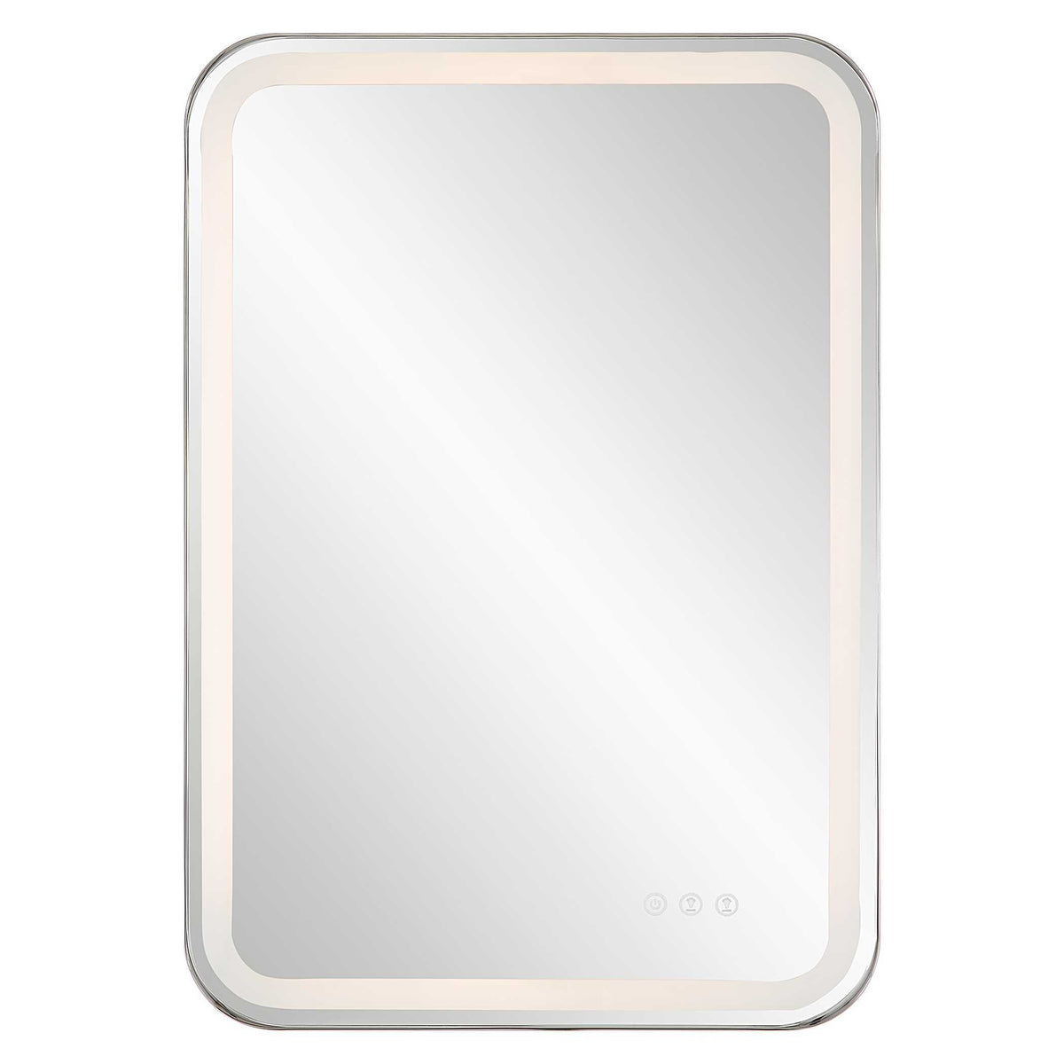 Crofton Lighted Nickel Vanity Mirror - Gray by Uttermost - View 4