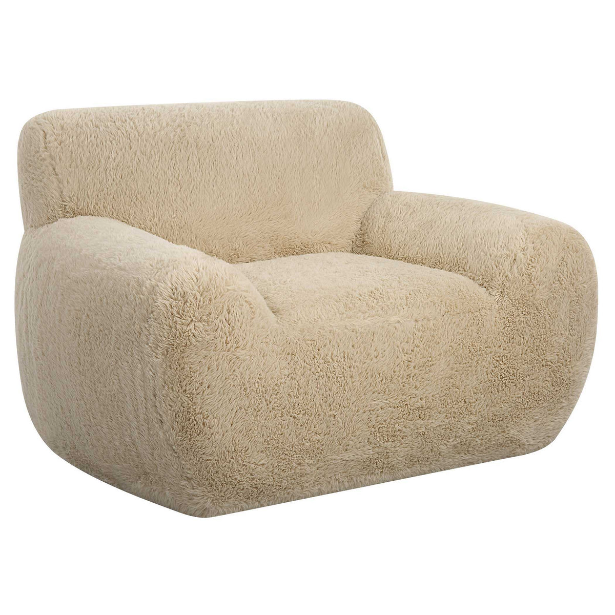 Abide Sheepskin Accent Chair - Beige by Uttermost - View 4