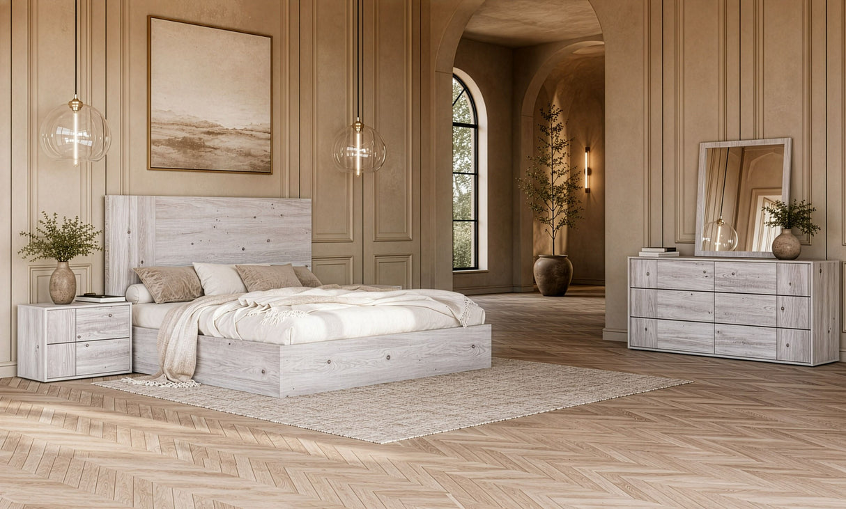 Eastern King Asus - Modern Italian White Bed