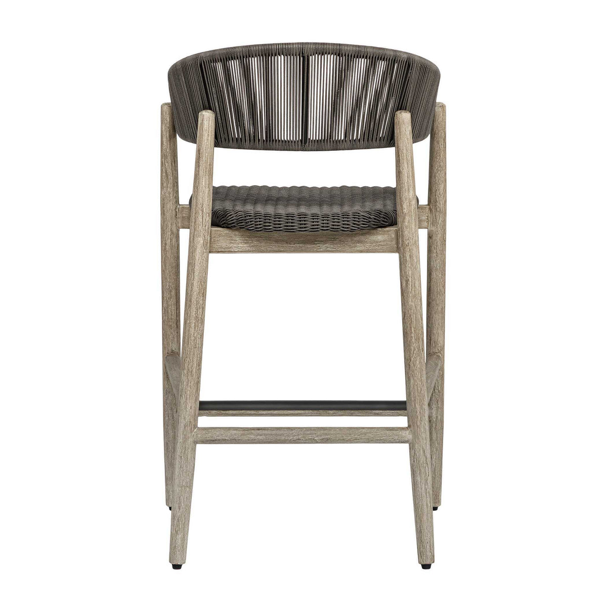 Dermott Outdoor Counter Stool - Light Brown / Dark Gray by Uttermost - View 6