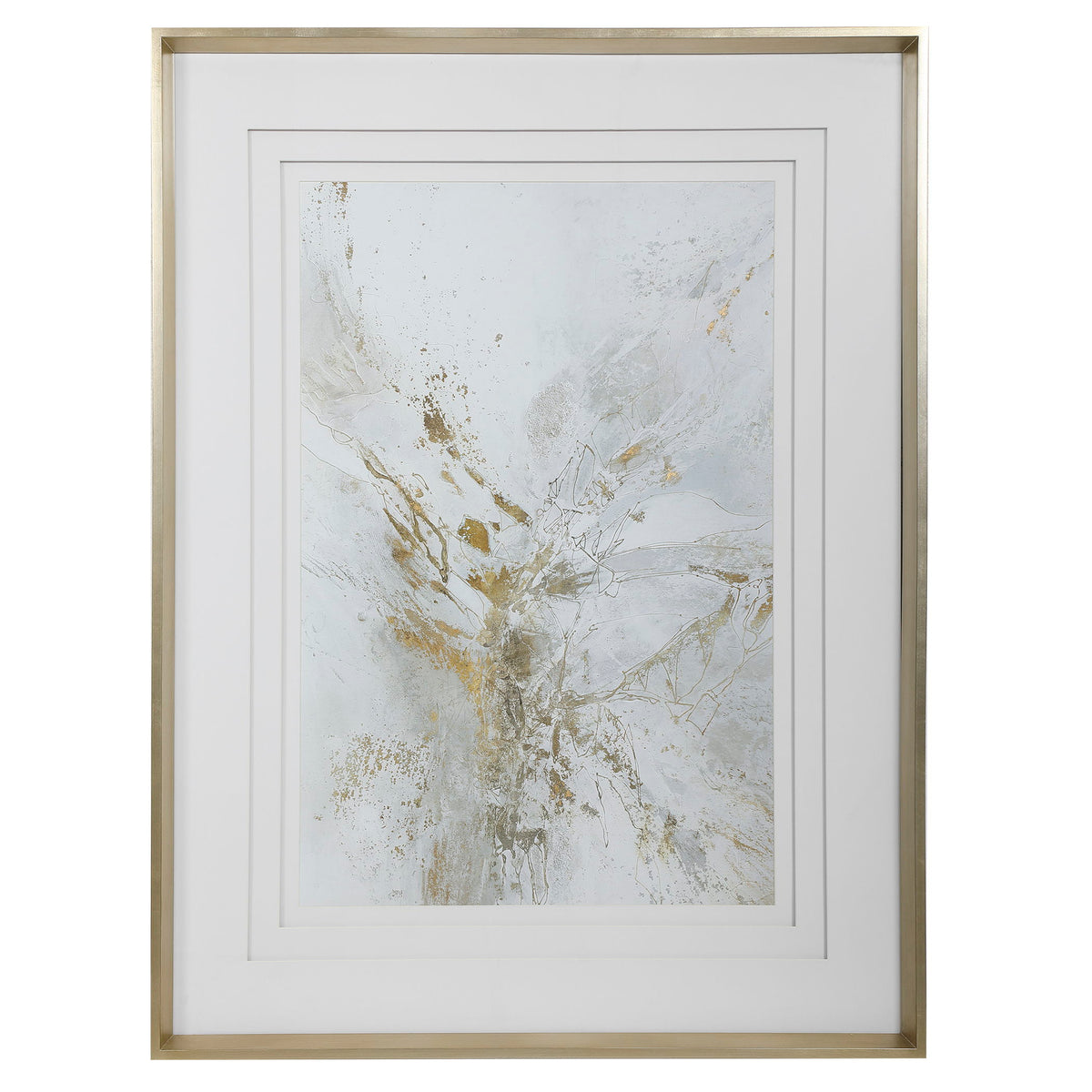 Pathos Framed Abstract Print - Gold by Uttermost - View 1