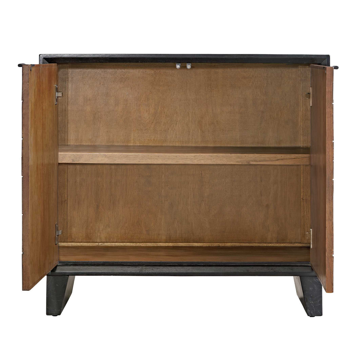 Muestra Wood Grain 2 Door Cabinet Black / Woodtone - Dark Brown / Black by Uttermost - View 4
