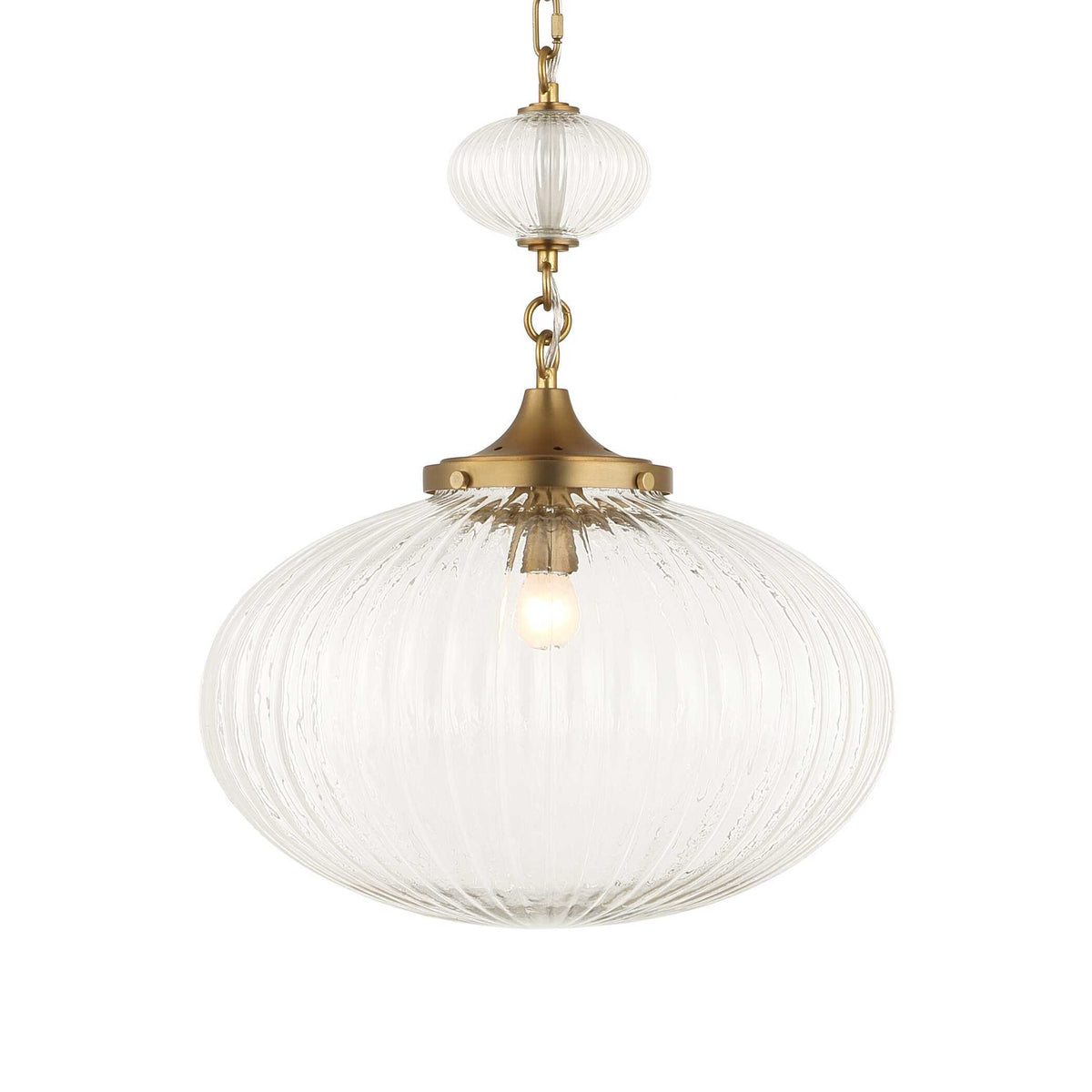 Bellaire 1 Light Glass Shade Pendant - Gold by Uttermost - View 4