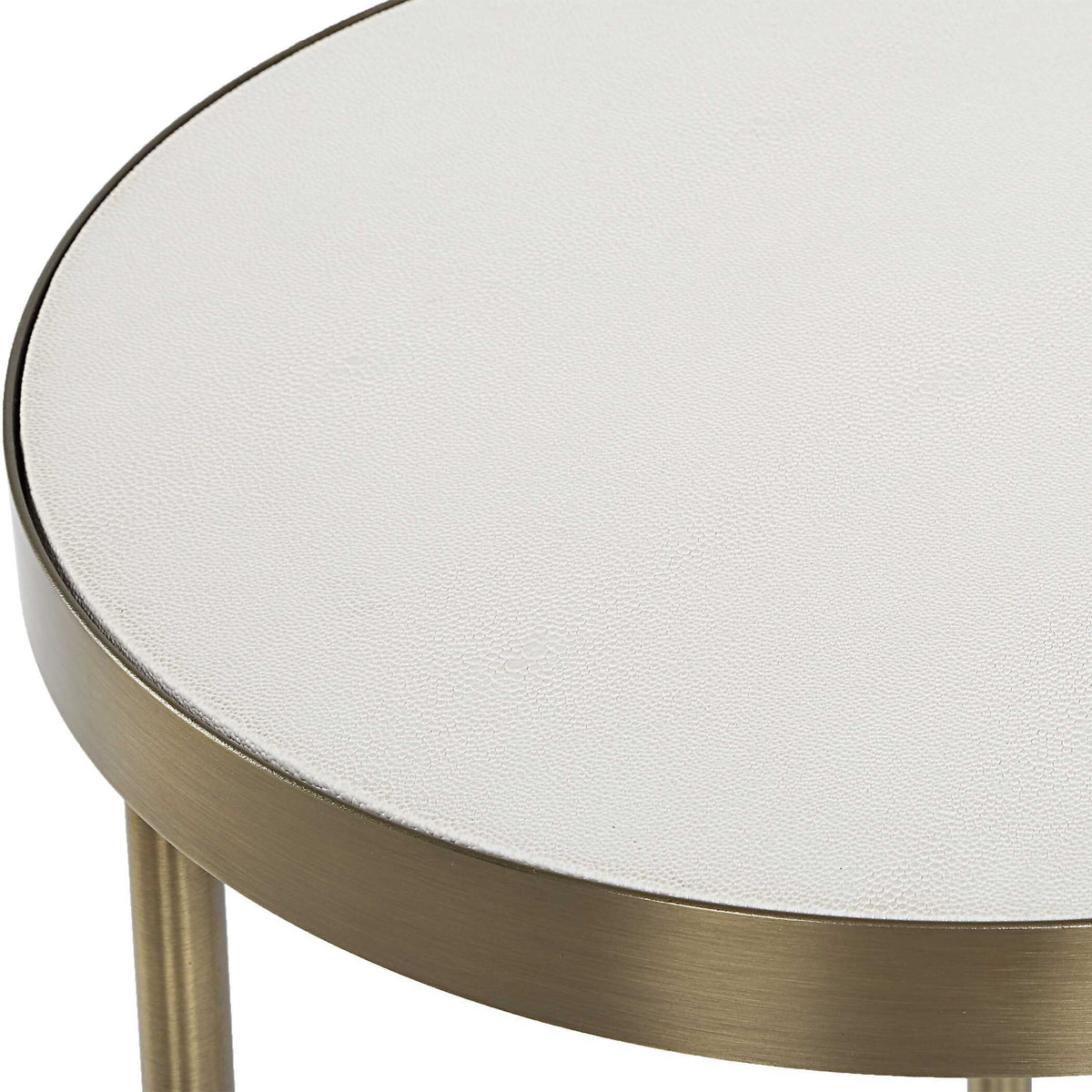 Aragon Nesting Tables (Set of 2) White - Bronze by Uttermost - View 6