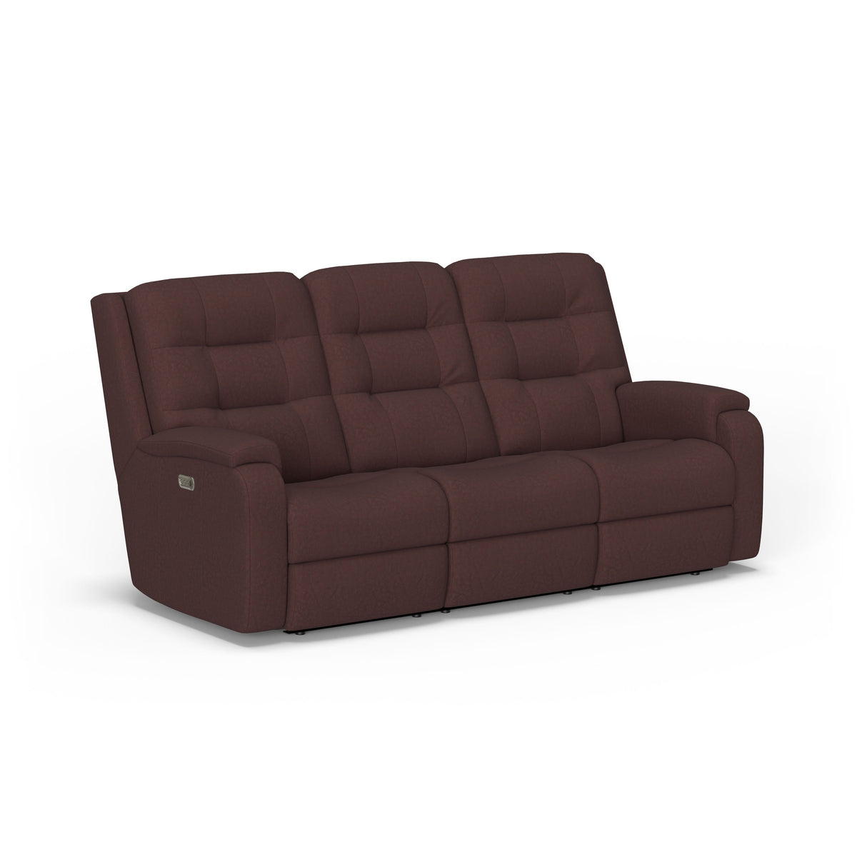Arlo Transitional Leather Power Reclining Sofa, Power Headrests & Lumbar | Flexsteel