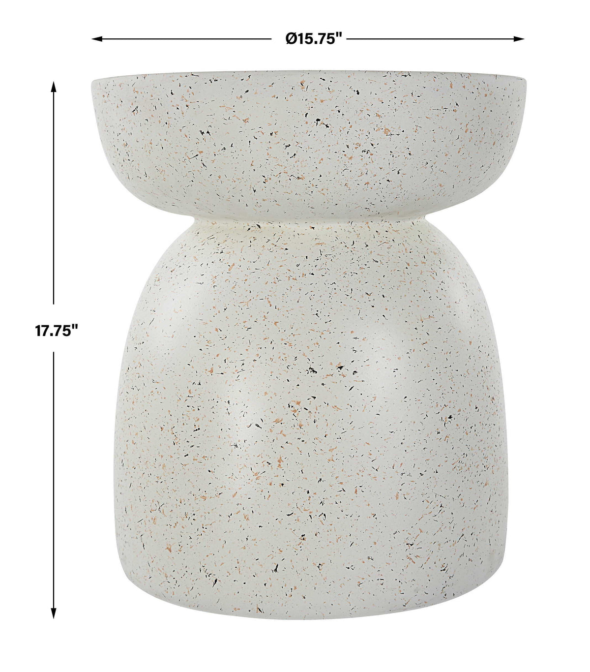 Inhale Cast Accent Table - White by Uttermost - View 6
