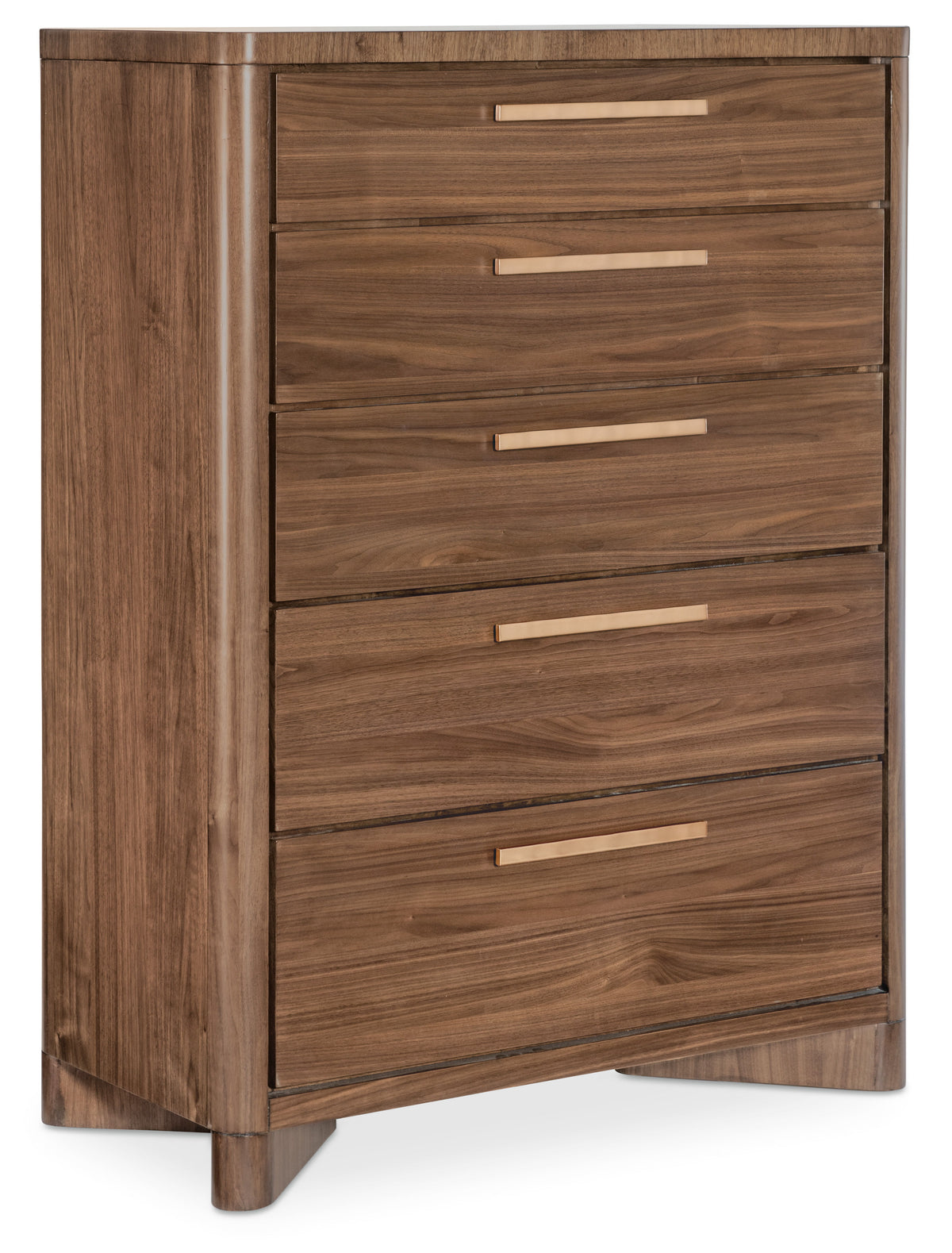 Eleana Five Drawer Chest Medium Wood - Dark Brown by Hooker Furniture - View 1