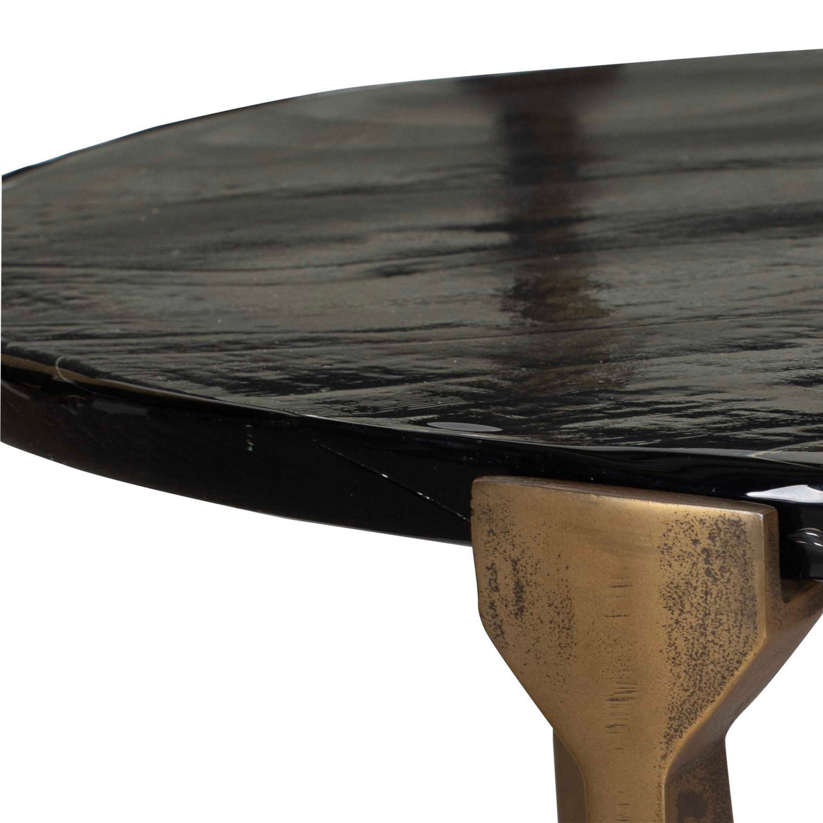 Bohdi Outdoor Coffee Table Brass / Black - Gold / Black by Uttermost - View 5
