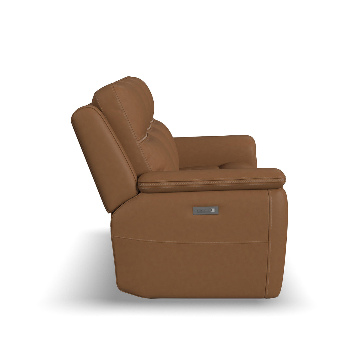 Sawyer Power Reclining Sofa With Power Headrests & Lumbar - Dark Brown | Flexsteel