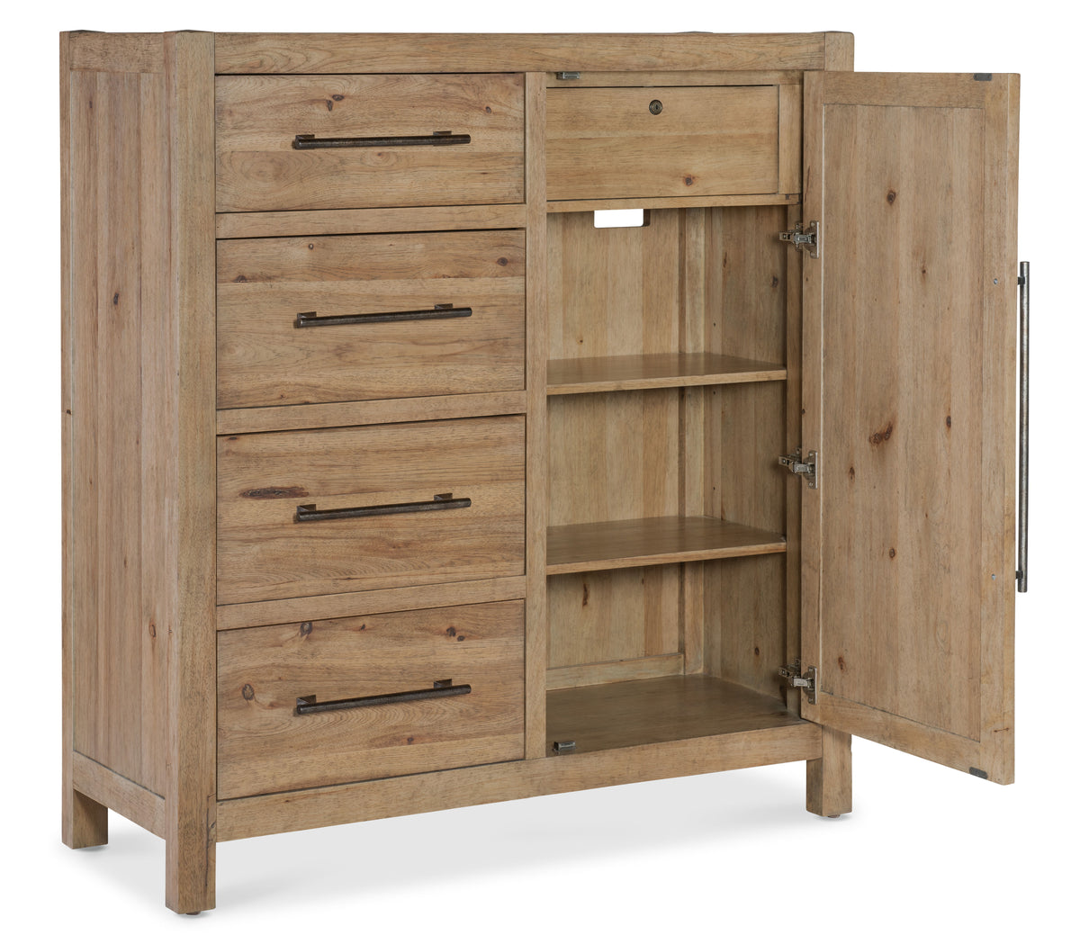 Vineyard Row Four-Drawer Door Chest - Light Brown by Hooker Furniture - View 5