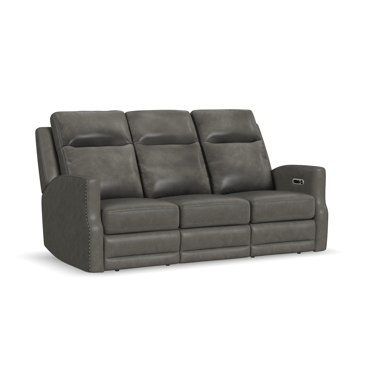 Maxwell Power Reclining Sofa With Power Headrests And Lumbar - Cinder | Flexsteel