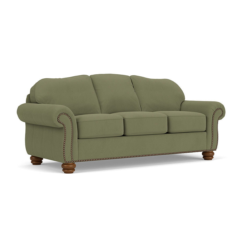 Bexley Leather Sofa, Nailhead Trim | Flexsteel