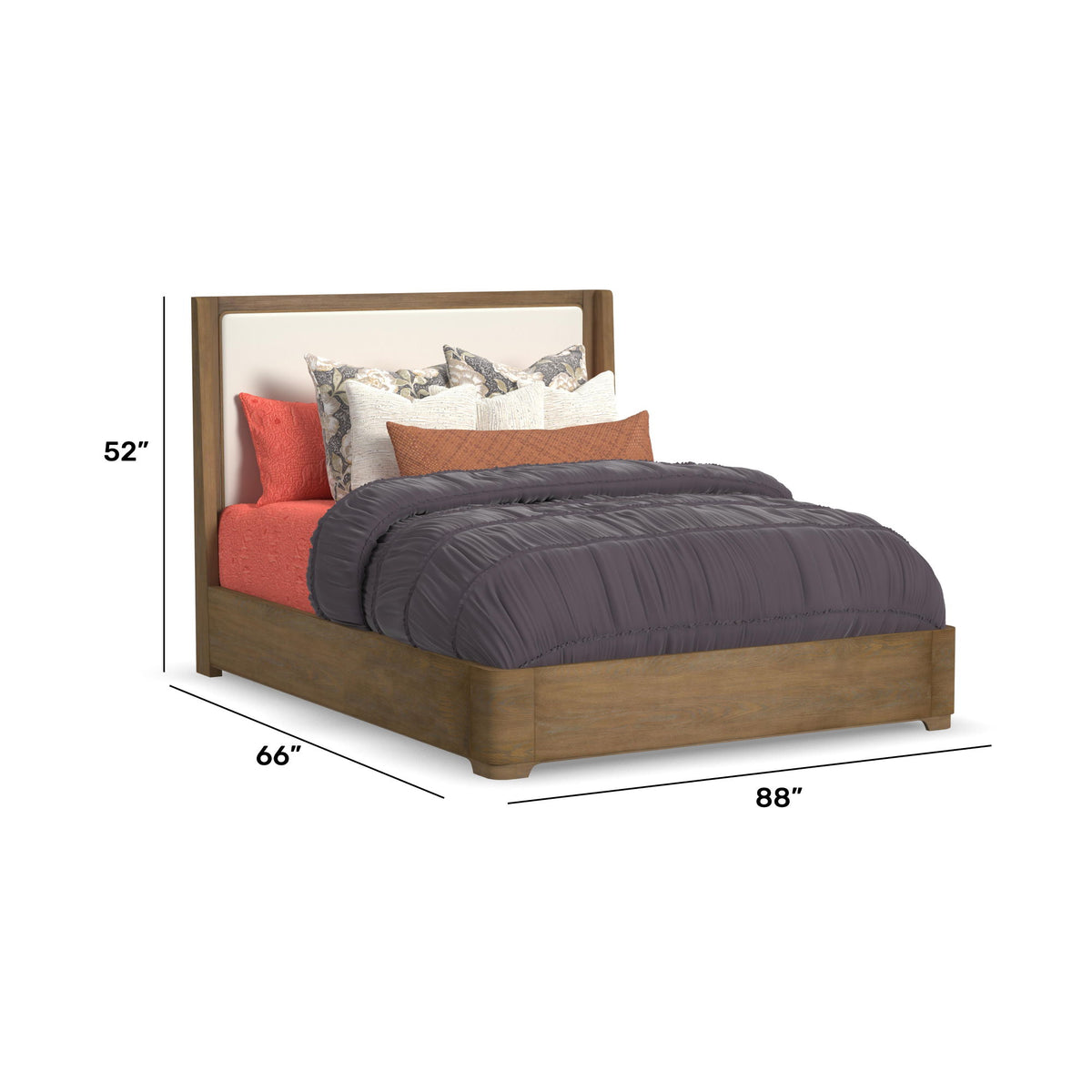 Normandy Queen Upholstered Bed - Light Brown | Flexsteel