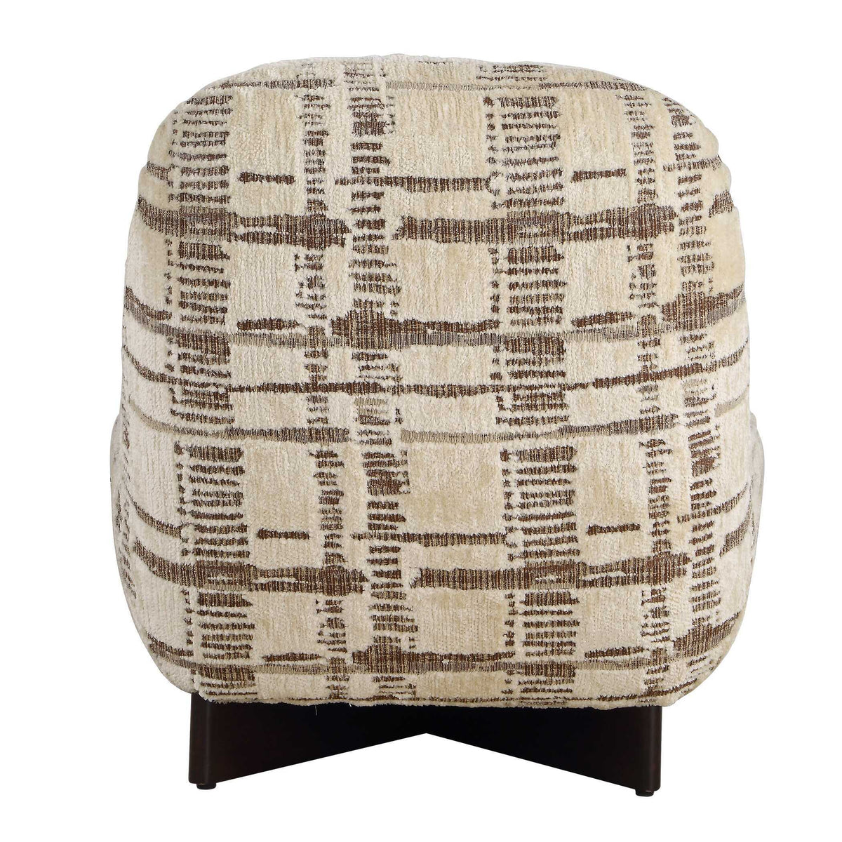 Evans Modern Armless Accent Chair Beige / Brown - Beige / Dark Brown by Uttermost - View 6