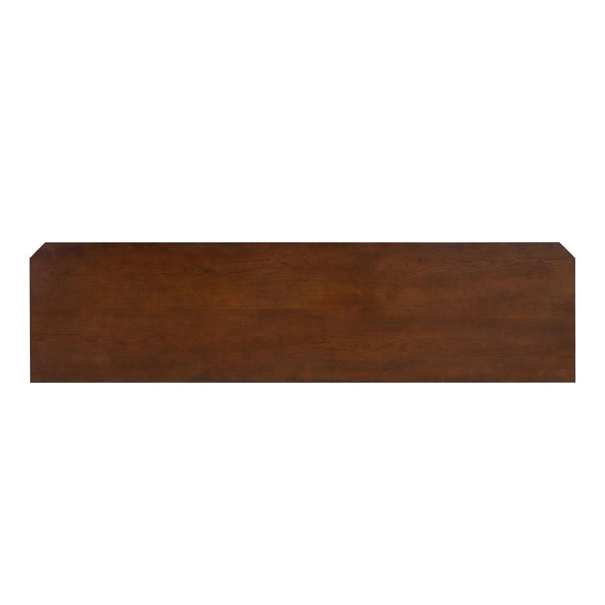Modern Style TV Stand 3 Drawers Gold Round Knobs And Legs Felt Line Drawers Dark Cherry Finish - sold by Home Elegance USA