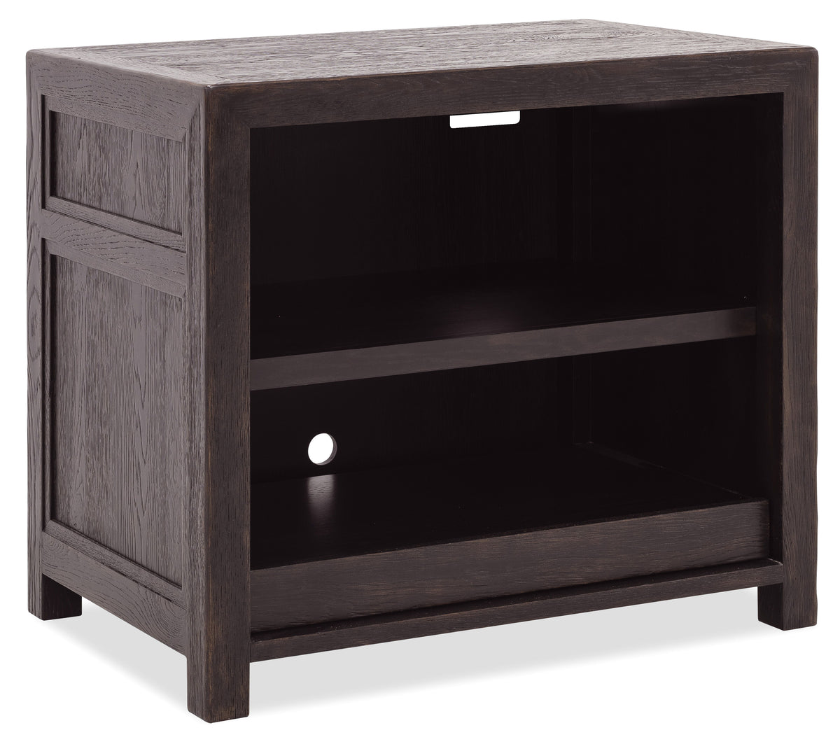 Driftwood Open Shelf Cabinet Burnt Timber - Dark Brown by Hooker Furniture - View 1