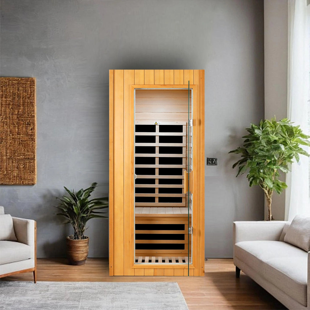 Hemlock One-Person Far Infrared Roof-Embedded Indoor Sauna Room - sold by Home Elegance USA