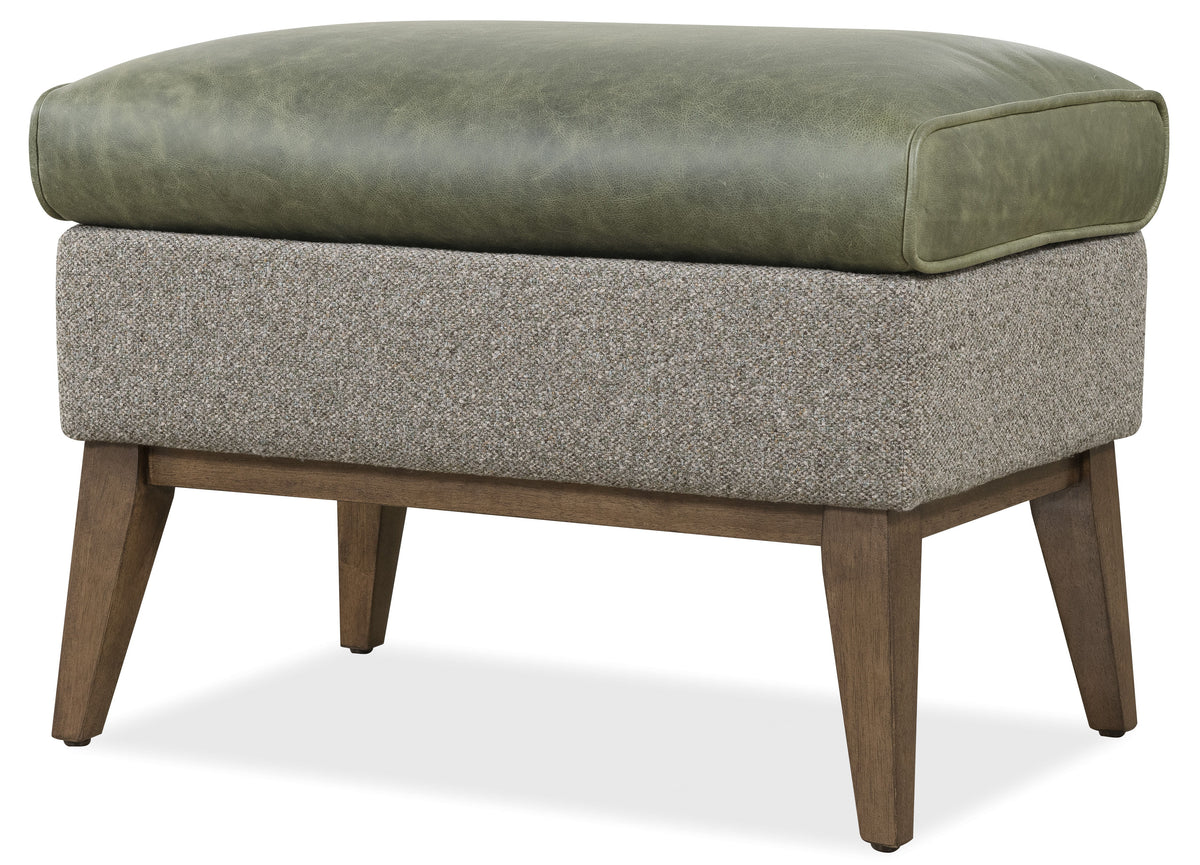 Camille Ottoman - Dark Green / Gray by Hooker Furniture - View 1