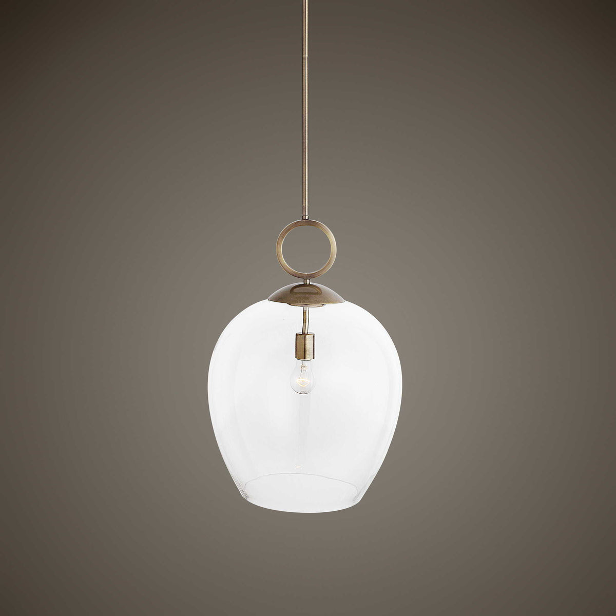 Calix Large Blown Glass 1 Light Pendant - White / Yellow by Uttermost - View 6
