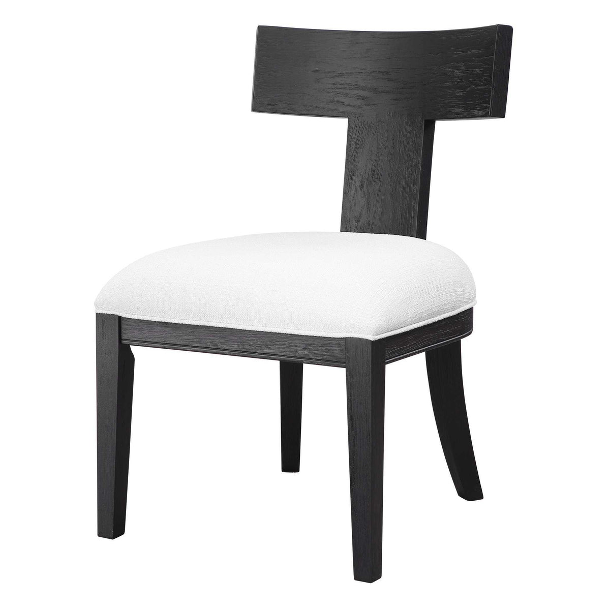 Idris Armless Chair White & Black - White / Black by Uttermost - View 4