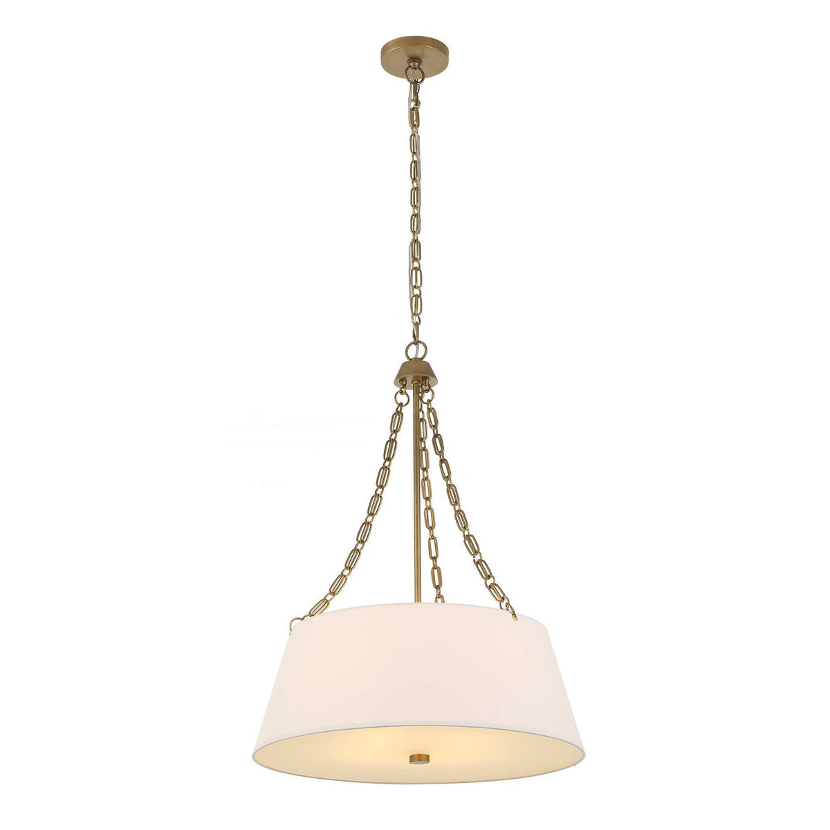 Andalucia 4 Light Drum Pendant - Gold / White by Uttermost - View 9