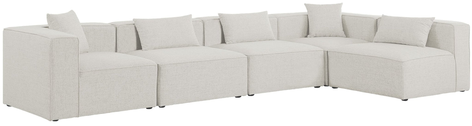 Cube - Modular Sectional 5 Piece - Cream | Home Elegance USA
