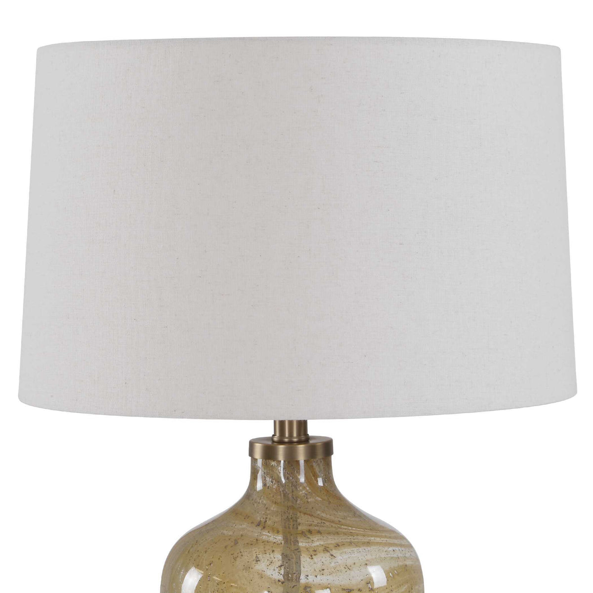 Rainer Blown Glass Table Lamp - Light Brown / White by Uttermost - View 5