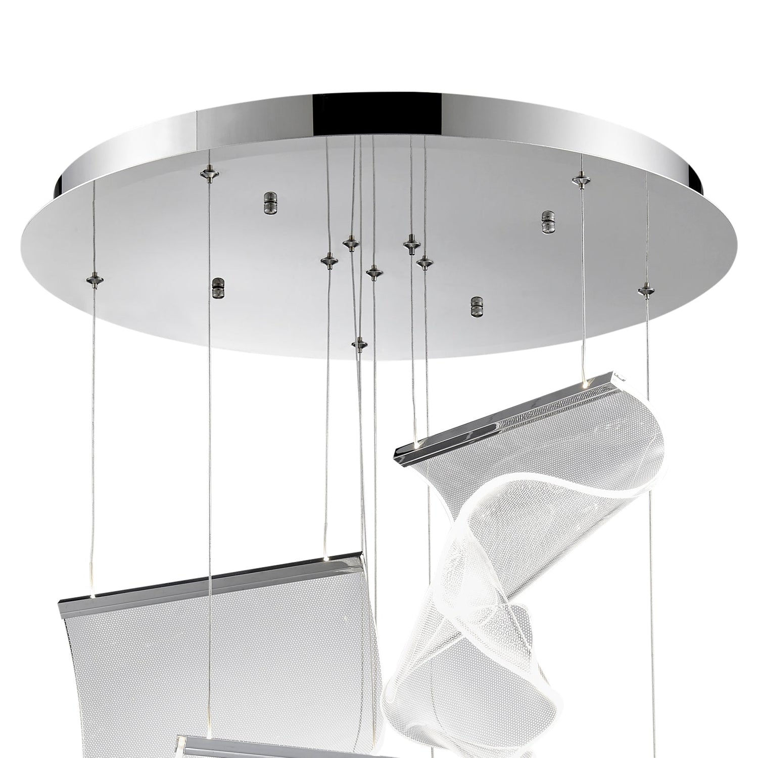 Acrylic Lace 5 Light Chandelier // Chrome  | Finesse -  Home Elegance USA