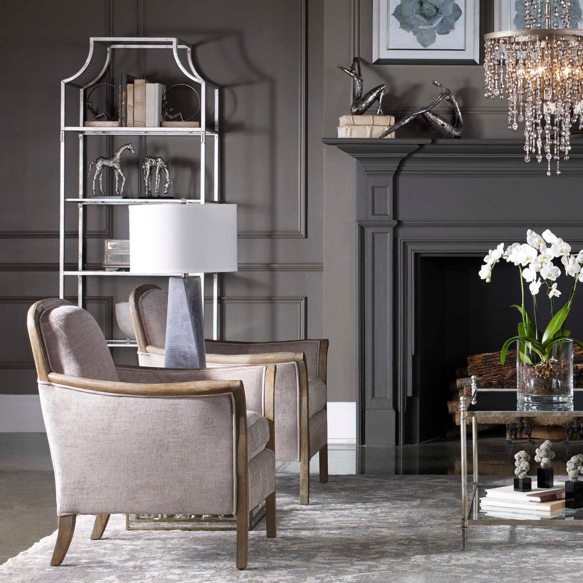 Aurelie Etagere - Silver by Uttermost - View 3