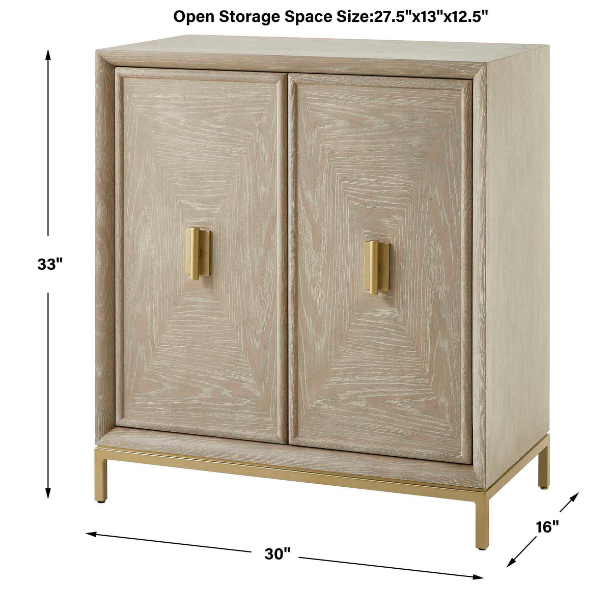 Alessia 2 Door Cabinet - Light Brown by Uttermost - View 10