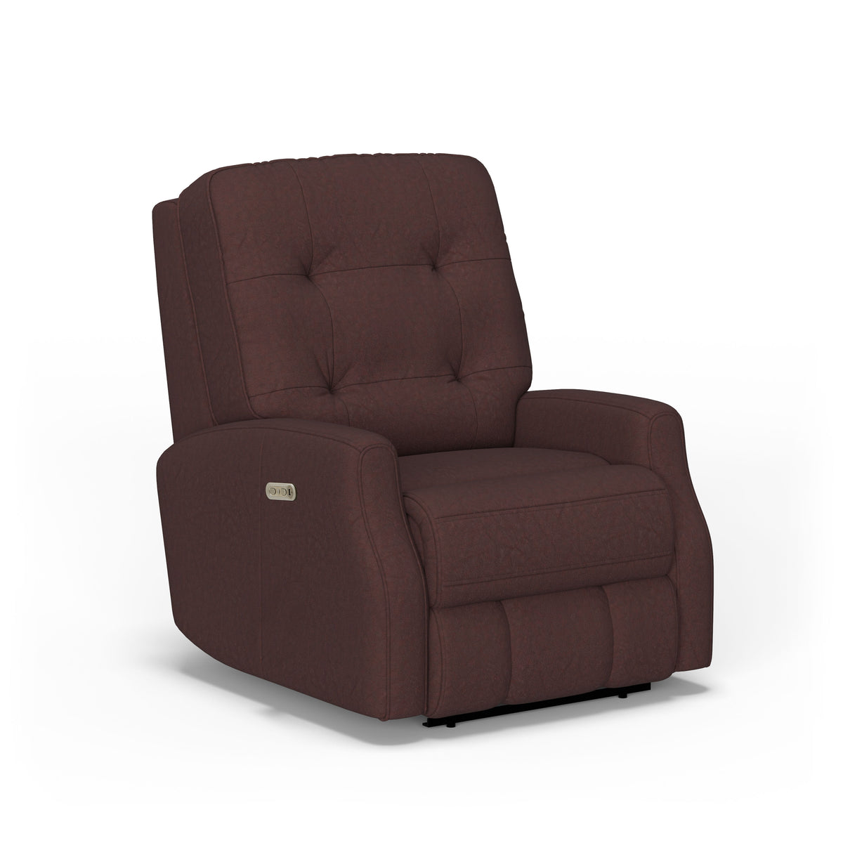 Devon Transitional Leather Power Recliner, Power Headrest | Flexsteel