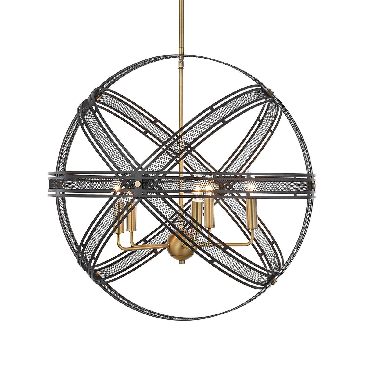 Spherical 5 Light Pendant - Bronze / Black by Uttermost - View 1