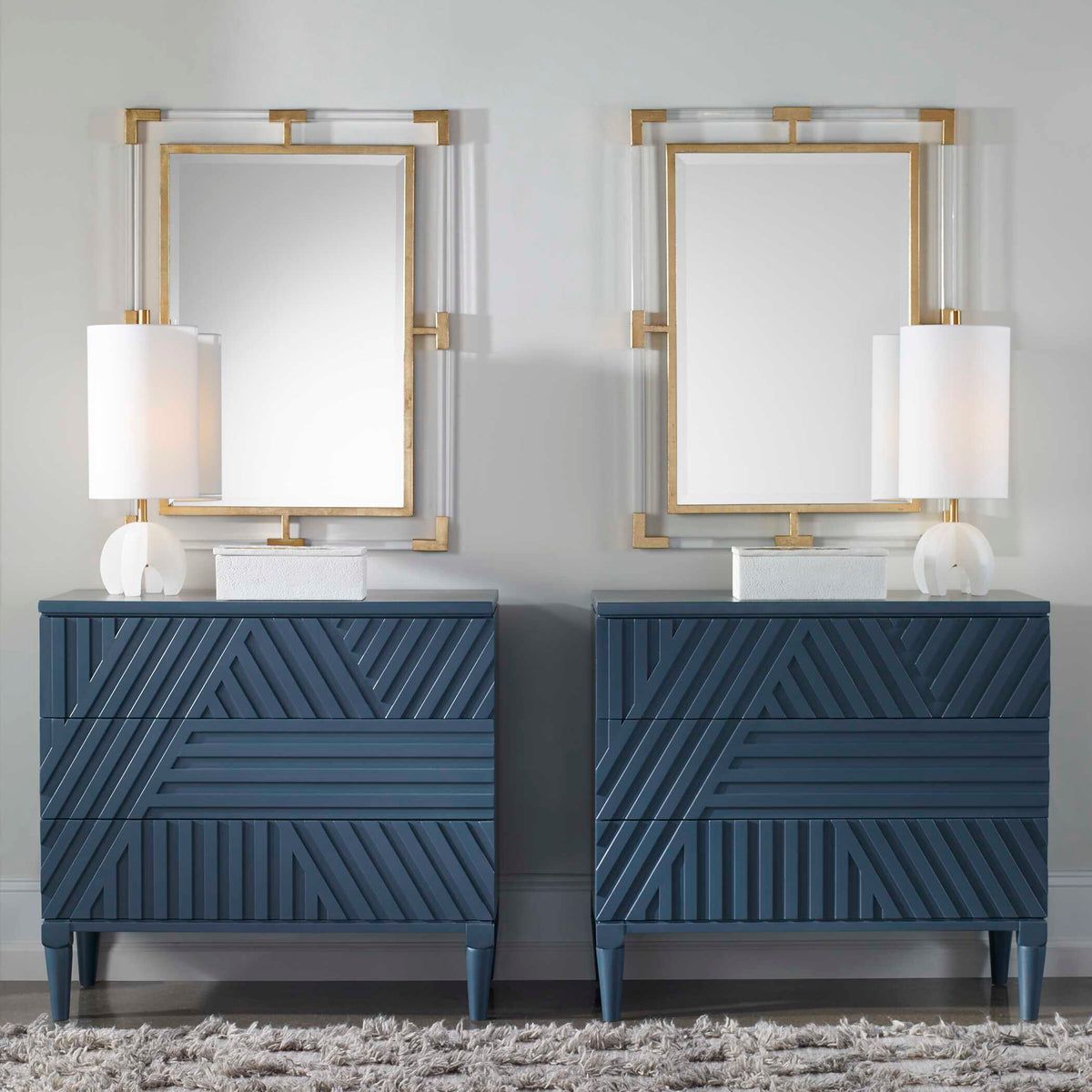 Balkan Modern Wall Mirror - Gold by Uttermost - View 4