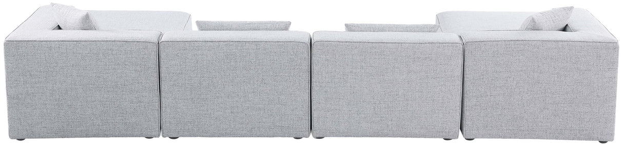 Cube - Modular Sectional 6 Piece - Gray - Fabric - Modern & Contemporary | Home Elegance USA