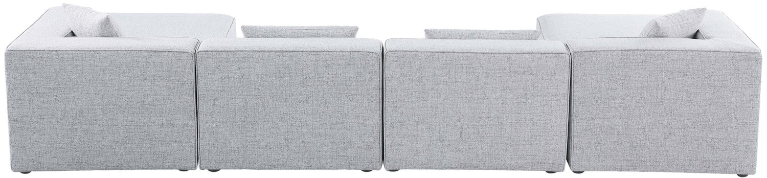 Cube - Modular Sectional 6 Piece - Gray - Fabric - Modern & Contemporary | Home Elegance USA