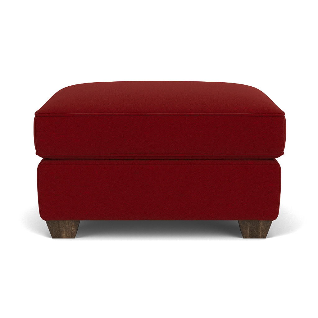 Carson Leather Ottoman, Heavy Thread Stitching | Flexsteel
