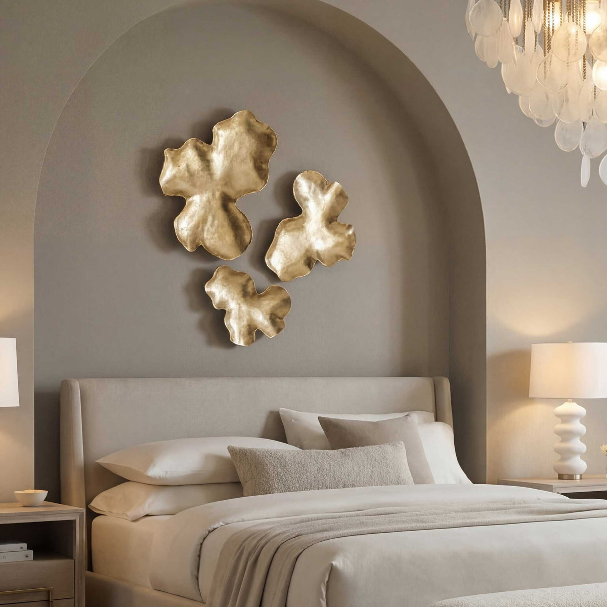 Lumina Wall Decor (Set of 3) - Gold by Uttermost - View 2