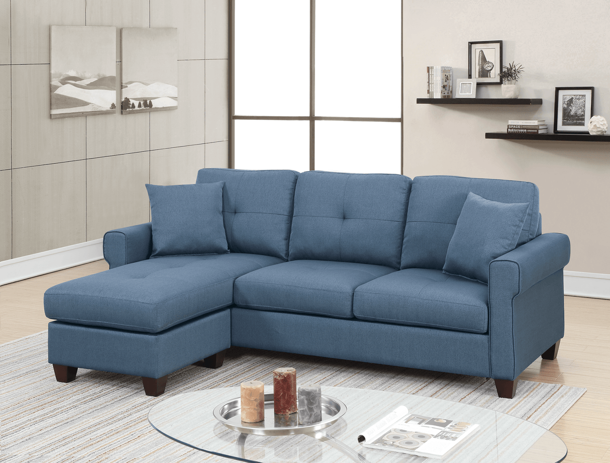 2 - PCS SECTIONAL in Blue | Home Elegance USA