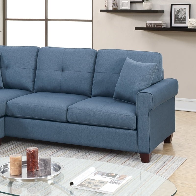 2 - PCS SECTIONAL in Blue | Home Elegance USA