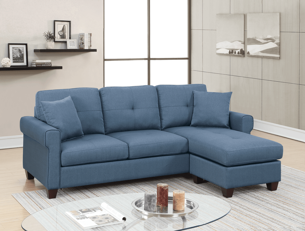 2 - PCS SECTIONAL in Blue | Home Elegance USA