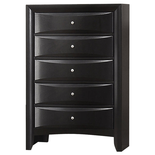 Briana Rectangular 5 - drawer Chest Black | Coaster | Home Elegance USA
