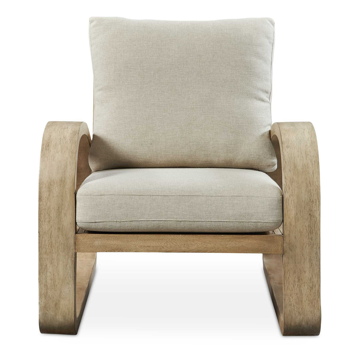 Barbora Wooden Accent Chair - Light Brown / Beige by Uttermost - View 1