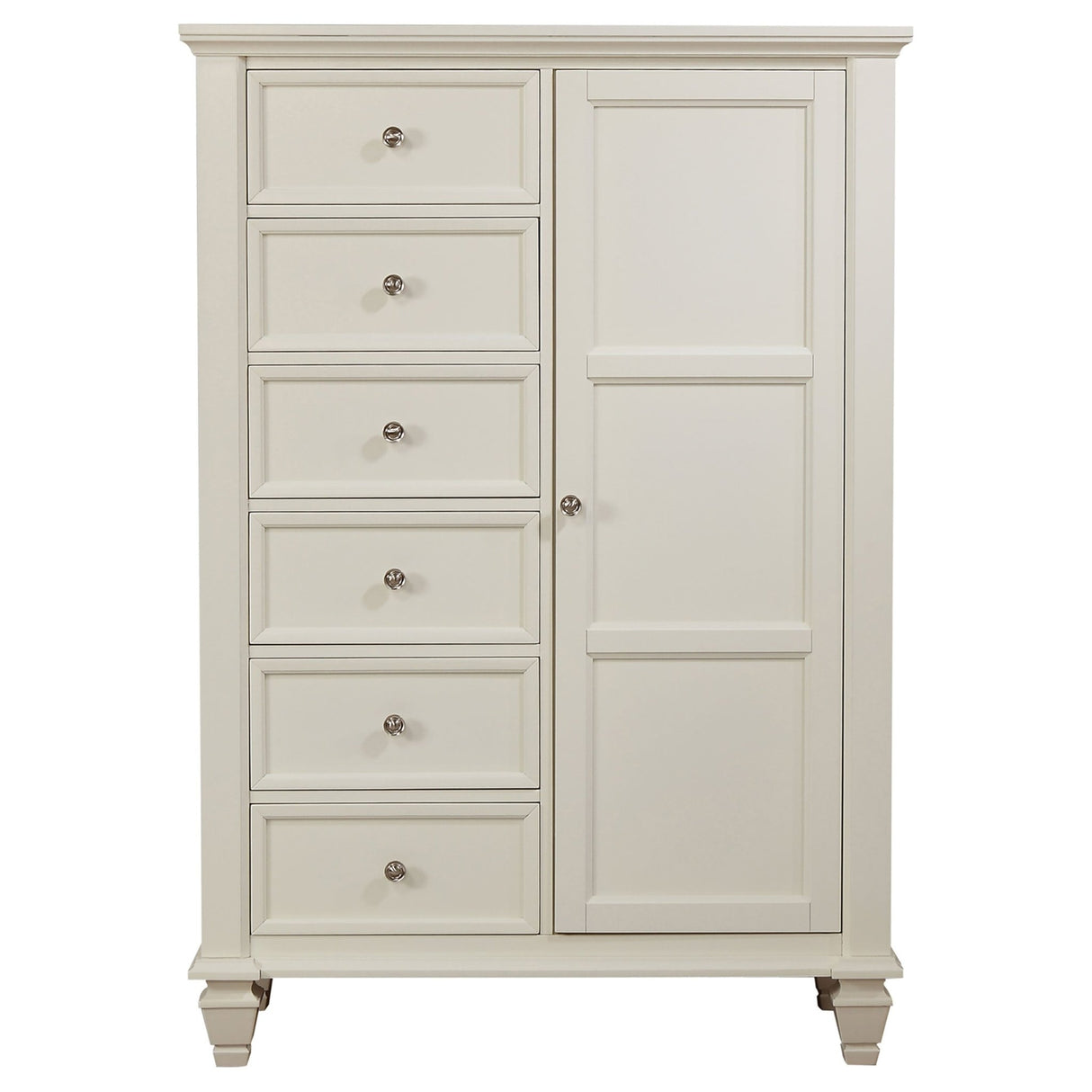 Door Chest - Sandy Beach 8-drawer Door Chest Storage Cream White