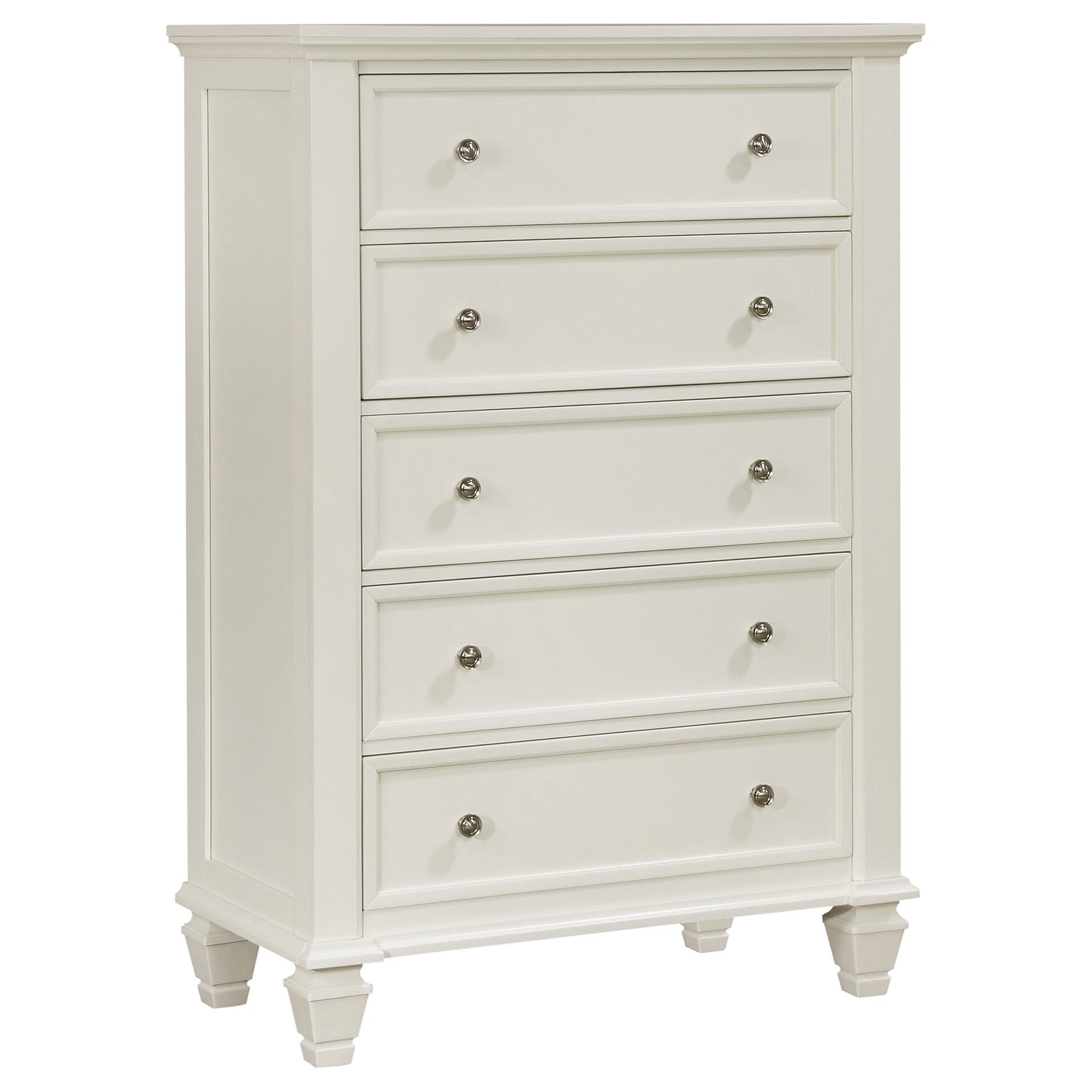 Queen Bed 5 Pc Set - Sandy Beach 5-piece Queen Bedroom Set Cream White