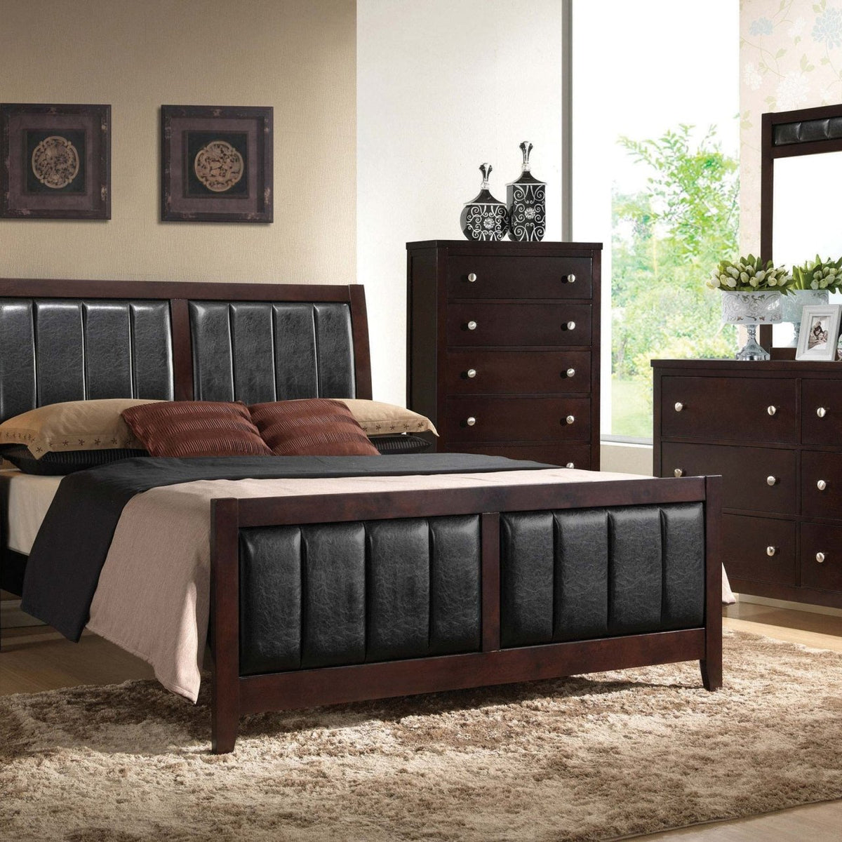 Carlton 4-piece Eastern King Bedroom Set Cappuccino