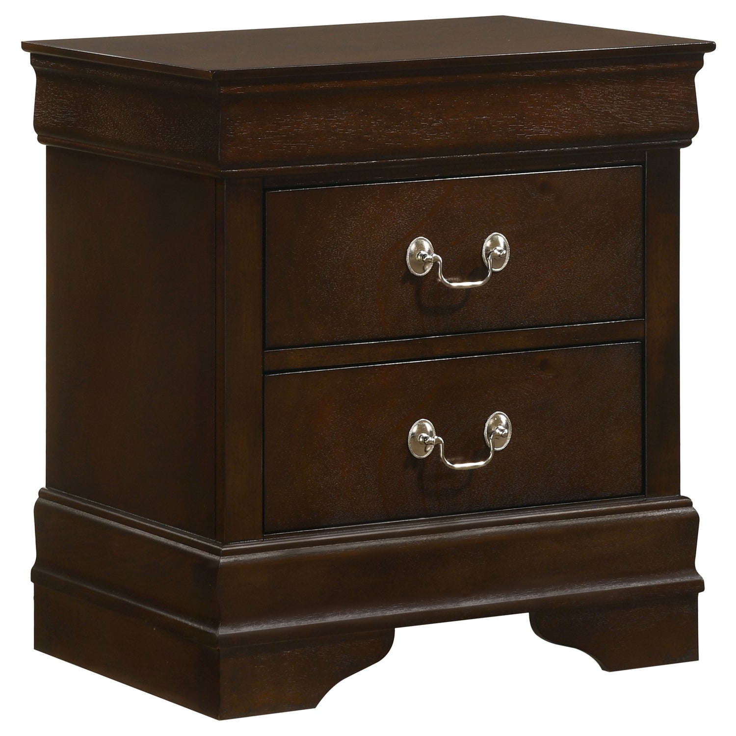 Louis Philippe 2-drawer Nightstand Cappuccino - Home Elegance USA