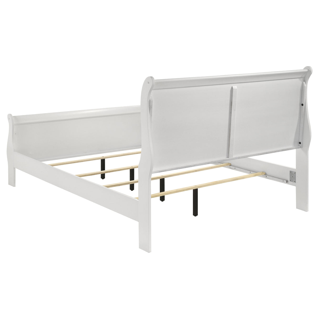 Louis Philippe 47-inch Queen Sleigh Panel Bed White -  Coaster Furniture