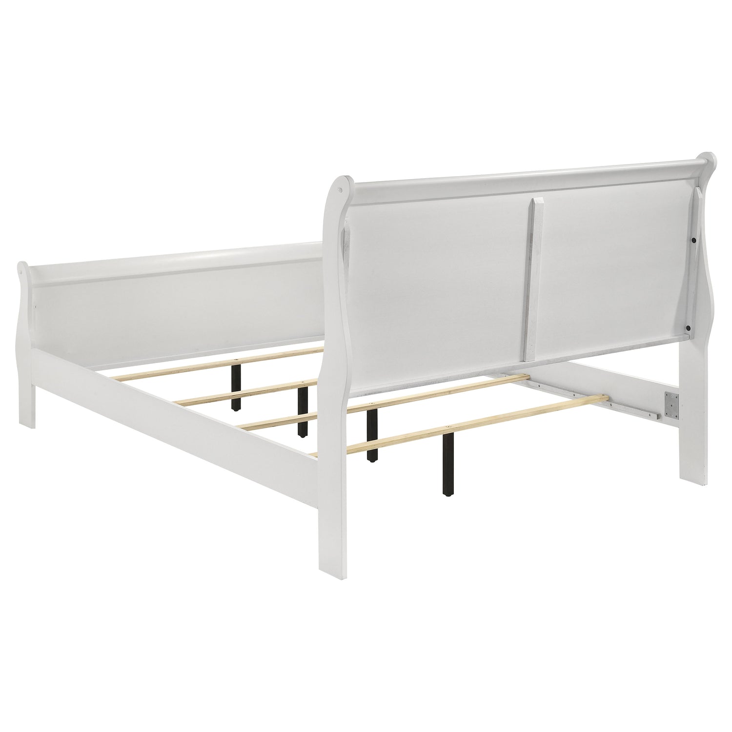 Louis Philippe 47-inch Queen Sleigh Panel Bed White -  Coaster Furniture