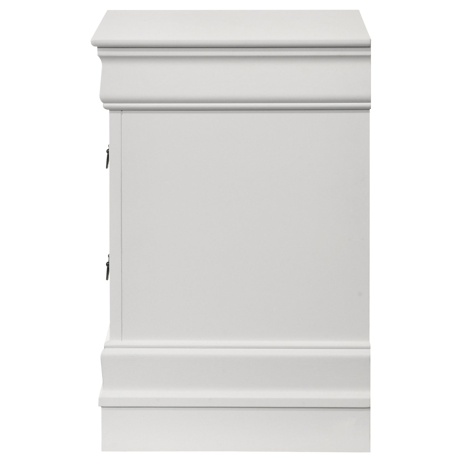 Louis Philippe 2-drawer Nightstand Bedside Table White - Home Elegance USA