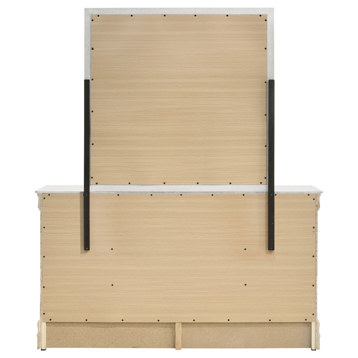 Louis Philippe 6-drawer Dresser and Mirror White - Home Elegance USA